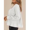 imageDokotoo Womens Spring Outfits V Neck Waffle Knit Tops Cropped Sweaters Long Sleeve Pullover Crop TopWhite