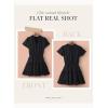 imageDokotoo Womens Spring Summer 2025 Short Sleeve Split V Neck Ruffle Chiffon Elegant Mini Short Skirt DressesZ Black