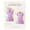 imageDokotoo Womens Spring Summer 2025 Short Sleeve Split V Neck Ruffle Chiffon Elegant Mini Short Skirt DressesZ Purple