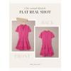 imageDokotoo Womens Spring Summer 2025 Short Sleeve Split V Neck Ruffle Chiffon Elegant Mini Short Skirt DressesZ Rose