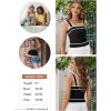 imageDokotoo Womens Square Neck Knit Crop Tank Tops 2025 Slim Fit Y2K Color Block Sleeveless Cami ShirtsBlack