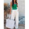 imageDokotoo Womens Square Neck Knit Crop Tank Tops 2025 Slim Fit Y2K Color Block Sleeveless Cami ShirtsGreen