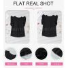 imageDokotoo Womens Summer Tops Dressy Casual V Neck Ruffle Short Sleeve Solid Blouses TopsBlack