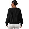 imageDokotoo Womens Sweaters Crewneck Long Sleeve Cable Knit Chunky Sweater Tops Fashion 2025 Fall OutifitsBlack