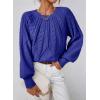 imageDokotoo Womens Sweaters Crewneck Long Sleeve Cable Knit Chunky Sweater Tops Fashion 2025 Fall OutifitsBlue