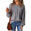 imageDokotoo Womens Sweaters Crewneck Long Sleeve Cable Knit Chunky Sweater Tops Fashion 2025 Fall OutifitsGrey