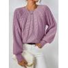 imageDokotoo Womens Sweaters Crewneck Long Sleeve Cable Knit Chunky Sweater Tops Fashion 2025 Fall OutifitsPurple