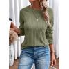 imageDokotoo Womens Tops Long Sleeve Lightweight Shirts 2025 Fall Fashion Clothing Trendy Tops Crewneck Knit Basic TeeA Grass Green