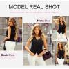 imageDokotoo Womens Vest Dressy Casual VNeck ButtonDown Lined Suit Jacket Waistcoat Versatile VestsBlack