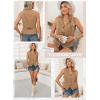 imageDokotoo Womens Vest Dressy Casual VNeck ButtonDown Lined Suit Jacket Waistcoat Versatile VestsBrown