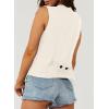 imageDokotoo Womens Vest Dressy Casual VNeck ButtonDown Lined Suit Jacket Waistcoat Versatile VestsWhite