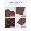 imageDokotoo Womens Waffle Knit Tops 2025 Oversized Long Sleeve Shirts Crewneck Dressy Casual Blouses Fall OutfitsCoffee
