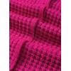 imageDokotoo Womens Waffle Knit Tops 2025 Oversized Long Sleeve Shirts Crewneck Dressy Casual Blouses Fall OutfitsHot Pink