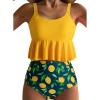 imageDokotoo Bikini Set for Women Swimsuits 2025 Ruffle Tops and Floral Bottoms Swim Suit Bathing Suit for HolidaysYellow