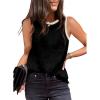 imageDokotoo Womens Leopard Print Tank Tops Crewneck Sleeveless Summer Casual TShirts BlousesZ Black