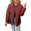 imageDokotoo Womens Quilted Lightweight Jackets Button Down Puffer Jacket Coats Padded Outwear with PocketsRed
