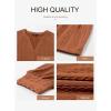 imageDokotoo Fall Dresses for Women 2025 Long Sleeve V Neck Textured Casual Lightweight Tiered Ruffle ALine Mini Babydoll DressBrown