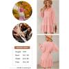 imageDokotoo Fall Dresses for Women 2025 Long Sleeve V Neck Textured Casual Lightweight Tiered Ruffle ALine Mini Babydoll DressPink