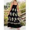imageDokotoo Summer Dress Casual Womens Boho Dress Sleeveless Printed Long Tiered Maxi Dress Beach Dress 2025Black