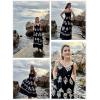 imageDokotoo Summer Dress Casual Womens Boho Dress Sleeveless Printed Long Tiered Maxi Dress Beach Dress 2025Black