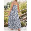 imageDokotoo Summer Dress Casual Womens Boho Dress Sleeveless Printed Long Tiered Maxi Dress Beach Dress 2025Blue