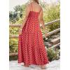 imageDokotoo Summer Dress Casual Womens Boho Dress Sleeveless Printed Long Tiered Maxi Dress Beach Dress 2025Dark Red