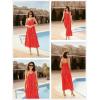 imageDokotoo Summer Dress Casual Womens Boho Dress Sleeveless Printed Long Tiered Maxi Dress Beach Dress 2025Dark Red