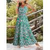 imageDokotoo Summer Dress Casual Womens Boho Dress Sleeveless Printed Long Tiered Maxi Dress Beach Dress 2025Green