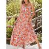 imageDokotoo Summer Dress Casual Womens Boho Dress Sleeveless Printed Long Tiered Maxi Dress Beach Dress 2025Orange