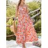imageDokotoo Summer Dress Casual Womens Boho Dress Sleeveless Printed Long Tiered Maxi Dress Beach Dress 2025Orange