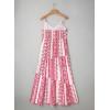 imageDokotoo Summer Dress Casual Womens Boho Dress Sleeveless Printed Long Tiered Maxi Dress Beach Dress 2025Red