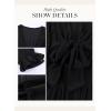 imageDokotoo Womens Casual Spring Fall 2025 Deep V Neck Knotted Tiered Chiffon Elegant Mini Short Swing Skater Dresses3 Black