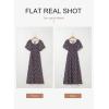 imageDokotoo Womens Dresses 2025 Square Neck Tie Backless Summer Dresses Cap Sleeve Floral Buttoned Empire Waist Maxi DressPurple