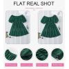 imageDokotoo Womens Off The Shoulder Summer Dresses 2025 Short Lantern Sleeve Ruffle Elastic Waist ALine Casual Mini DressD Green