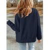 imageDokotoo Jackets for Women Casual Long Sleeve Collared Jacquard Coats Trendy Button Down Shacket Jacket with PocketsBlue