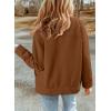 imageDokotoo Jackets for Women Casual Long Sleeve Collared Jacquard Coats Trendy Button Down Shacket Jacket with PocketsBrown