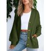 imageDokotoo Cardigan Sweaters for Women Casual Long Sleeve Button Down Chunky Knit Open Front Sweater TopsGreen
