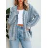 imageDokotoo Cardigan Sweaters for Women Casual Long Sleeve Button Down Chunky Knit Open Front Sweater TopsSky Blue