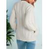 imageDokotoo Cardigan Sweaters for Women Casual Long Sleeve Button Down Chunky Knit Open Front Sweater TopsWhite