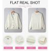 imageDokotoo Cardigan Sweaters for Women Casual Long Sleeve Button Down Chunky Knit Open Front Sweater TopsWhite