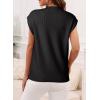 imageDokotoo Sweater Vest Women Casual Crewneck Sleeveless Sweaters for Women Solid Loose Cable Knit Tank TopsBlack
