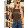 imageDokotoo Sweater Vest Women Casual Crewneck Sleeveless Sweaters for Women Solid Loose Cable Knit Tank TopsCoffee