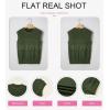 imageDokotoo Sweater Vest Women Casual Crewneck Sleeveless Sweaters for Women Solid Loose Cable Knit Tank TopsGreen