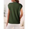 imageDokotoo Sweater Vest Women Casual Crewneck Sleeveless Sweaters for Women Solid Loose Cable Knit Tank TopsGreen
