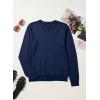 imageDokotoo Sweaters for Women Long Sleeve Wool Blend Crewneck Diamond Hollow Out Lightweight Soft Fall Pullover Sweater TopsBlue