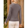 imageDokotoo Sweaters for Women Long Sleeve Wool Blend Crewneck Diamond Hollow Out Lightweight Soft Fall Pullover Sweater TopsCoffee