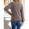 imageDokotoo Sweaters for Women Long Sleeve Wool Blend Crewneck Diamond Hollow Out Lightweight Soft Fall Pullover Sweater TopsCoffee