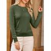 imageDokotoo Sweaters for Women Long Sleeve Wool Blend Crewneck Diamond Hollow Out Lightweight Soft Fall Pullover Sweater TopsGreen