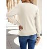 imageDokotoo Sweaters for Women Long Sleeve Wool Blend Crewneck Diamond Hollow Out Lightweight Soft Fall Pullover Sweater TopsWhite