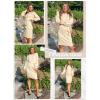 imageDokotoo Womens 2025 Fall Sweater Dress Crewneck Long Sleeve Empire Waist Ribbed Knit Mini Dress with BeltApricot